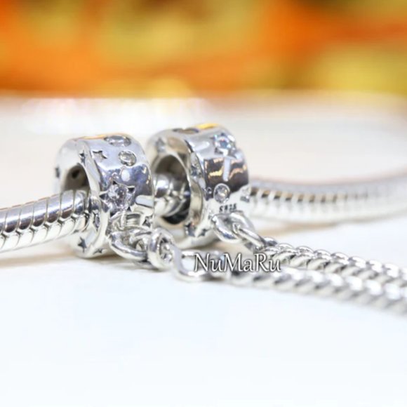 PANDORA Stars & Galaxy Safety Chain Charm 790011C01-05 - Picture 3 of 3